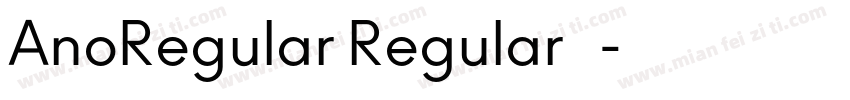 AnoRegular Regular 下载字体转换